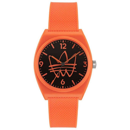 Adidas Originals Orange Resin Strap Watch AOST22562 - Streetwear Style, Iconic Color Palette