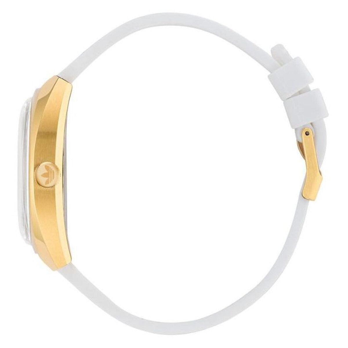 Adidas Originals Edition One Gold Tone White Strap Watch AOFH23012