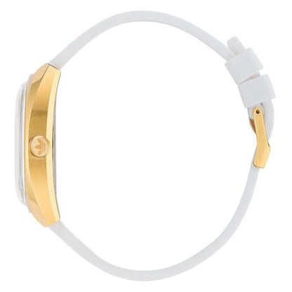 Adidas Originals Edition One Gold Tone White Strap Watch AOFH23012