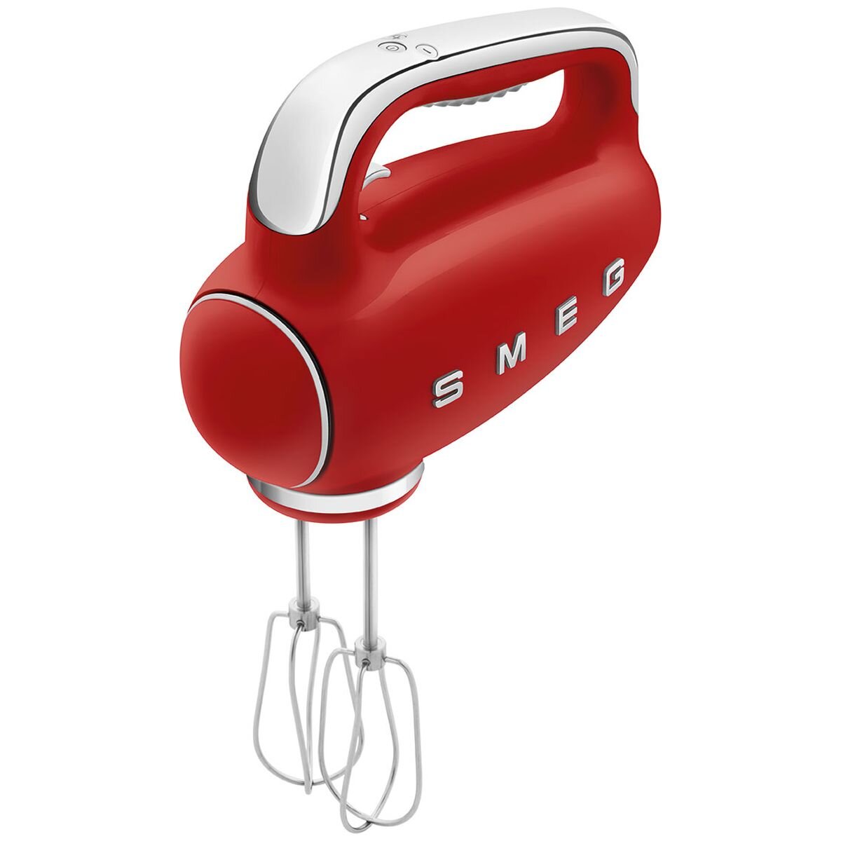 Smeg 50s Retro Style Hand Mixer - 250W, 9 Speeds Plus Turbo, Backlit LED Display, Red - HMF01RDAU