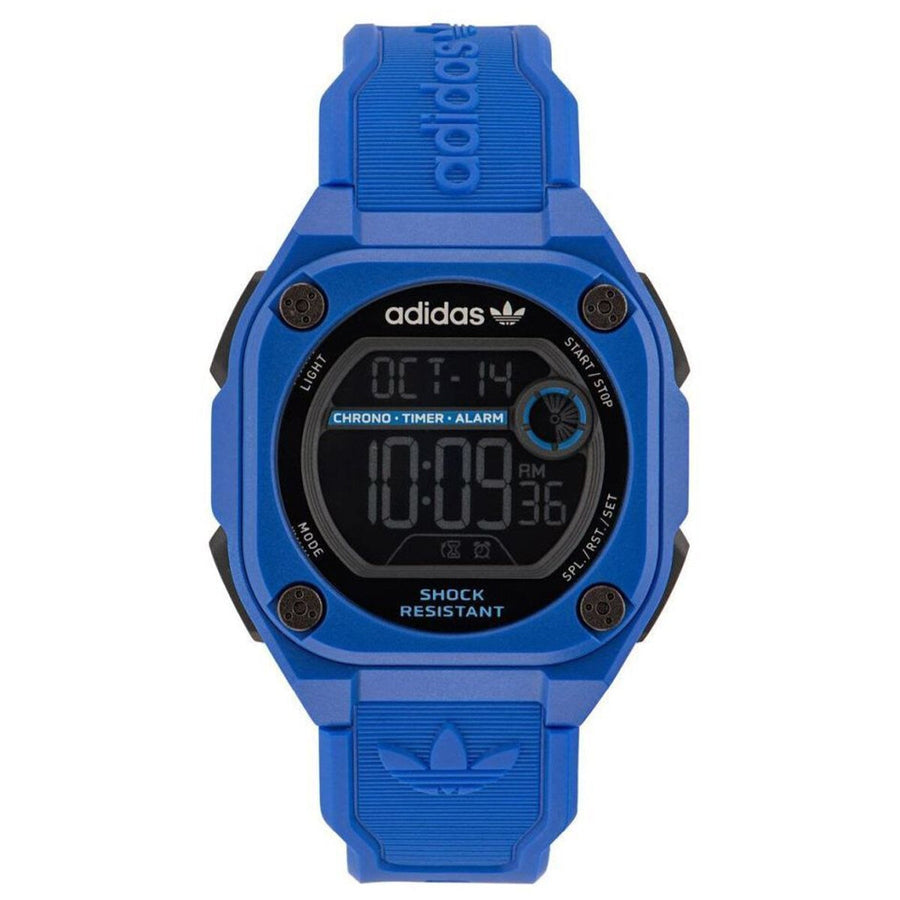 Adidas Originals City Tech Two Blue Silicone Digital Watch AOST23061 - SuperSaverAU - view 1