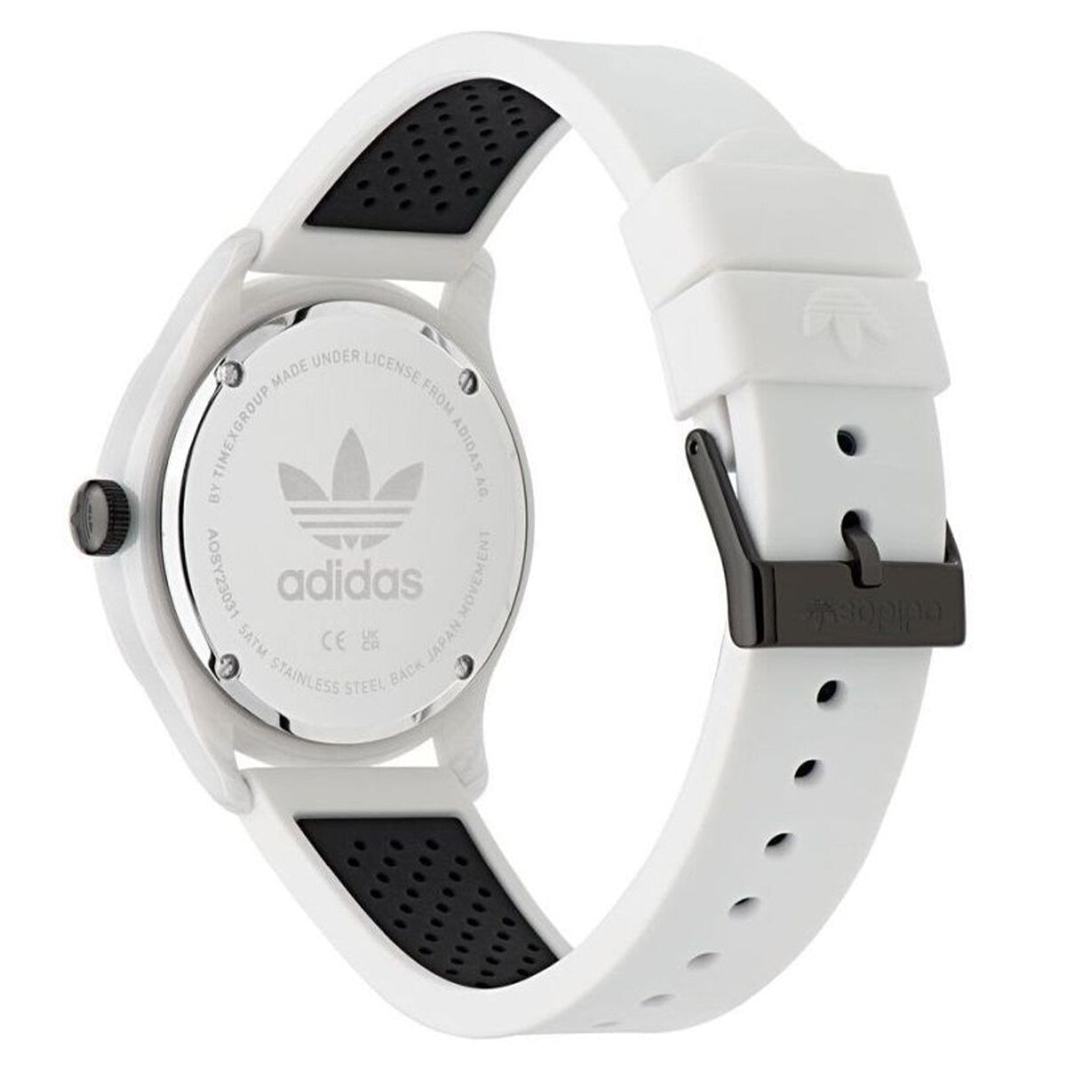 Adidas Originals Code One White Dial Silicone Strap Watch AOSY23030