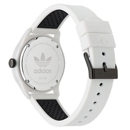 Adidas Originals Code One White Dial Silicone Strap Watch AOSY23030