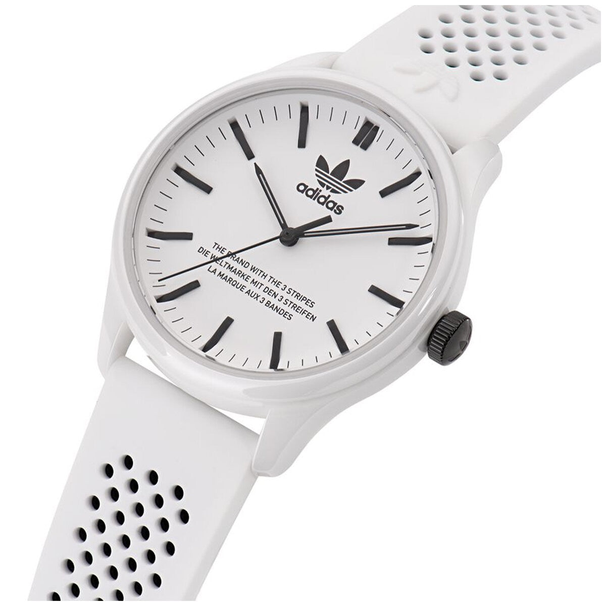 Adidas Originals Code One White Dial Silicone Strap Watch AOSY23030