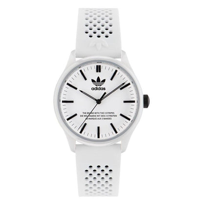 Adidas Originals Code One White Dial Silicone Strap Watch AOSY23030
