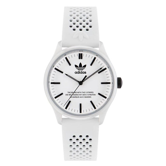 Adidas Originals Code One White Dial Silicone Strap Watch AOSY23030