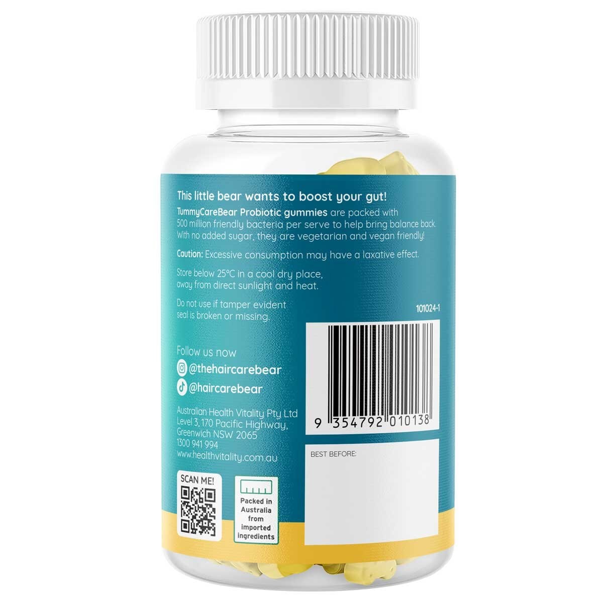 TummyCareBear Probiotic Gummies 150 Pack - SuperSaverAU - view 3