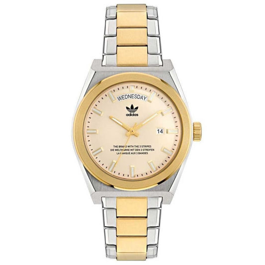 Adidas Originals Two Tone Stainless Steel Watch AOSY23542 with Day-Date Indicator
