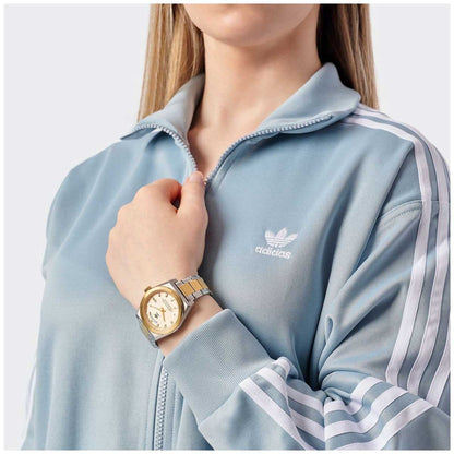 Adidas Originals Two Tone Stainless Steel Watch AOSY23542 with Day-Date Indicator