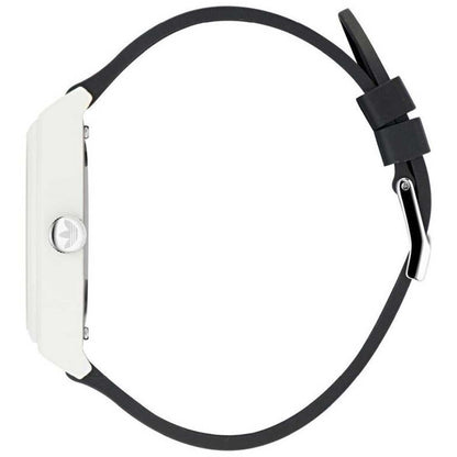 Adidas Originals Project Two Black Resin Strap Analogue Watch AOST23550 - Streetwear Attitude, White Resin Case, Black Strap