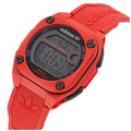 Adidas Originals City Tech Two Red Silicone Digital Watch AOST23063 - 45mm Red Resin Case, Black Digital Display Dial, Trefoil Logo on Strap - SuperSaverAU - view 2