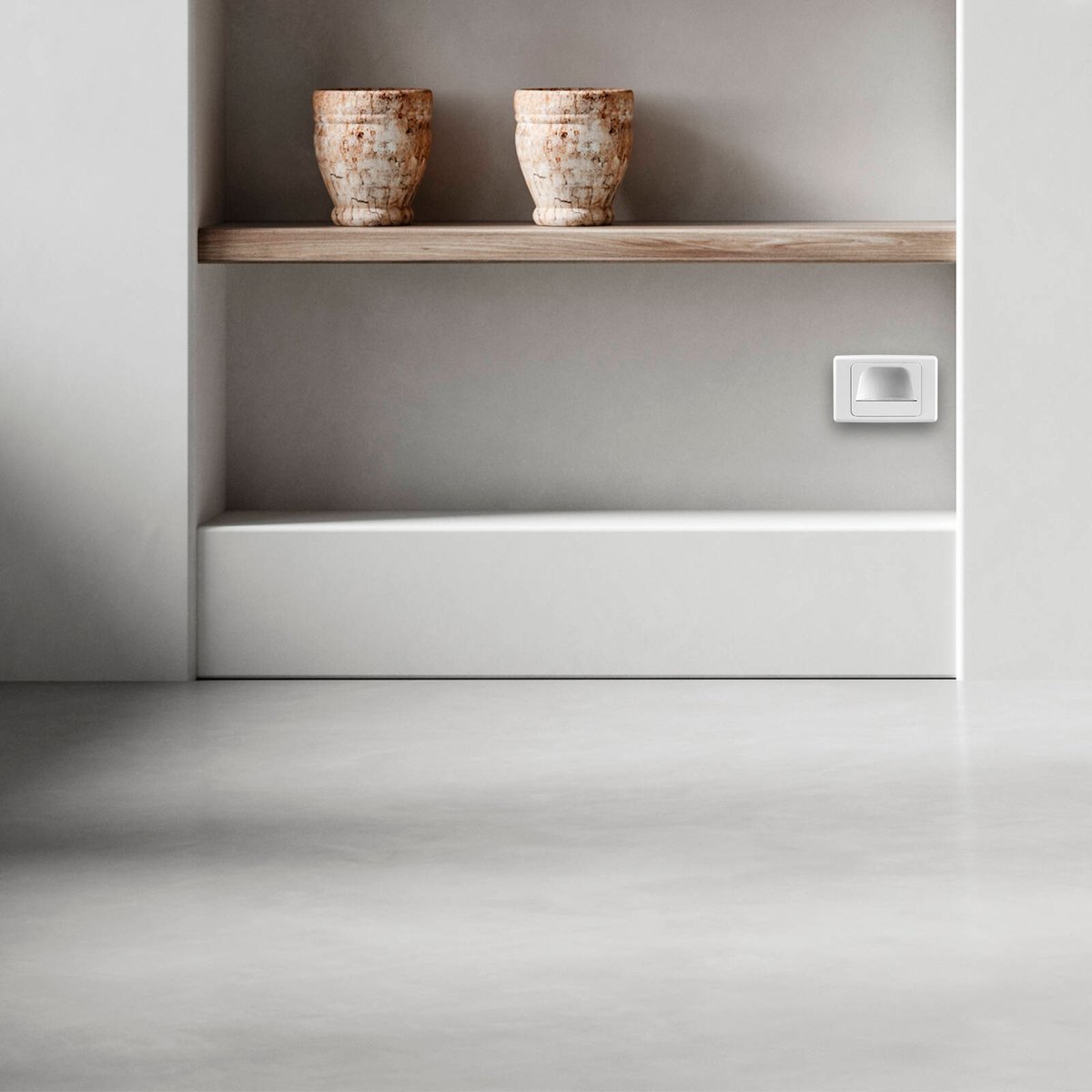 Deta Reverse Bull Nose Brush Wall Plate - 50mm Polycarbonate - Low Profile - SuperSaverAU - view 2