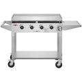 Beefeater Clubman 4 Burner Flat Top LPG BBQ - Stainless Steel - Quartz Start Ignition - BD16440