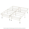Zinus Double Smart Base Folding Bed Frame - Beige Steel, 33cm Under-Bed Clearance - AU-SBBK-14BG-D