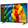 LG 65 Inch NANO80 AI LED UHD 4K Smart TV - 65NANO80ASA - NanoCell Display, ThinQ AI, Dolby Vision - SuperSaverAU - view 2