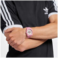 Adidas Originals Street Project Two Pink Resin Strap Watch AOST23553 - Animal Print Trefoil Logo, Streetwear Design - SuperSaverAU - view 6