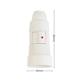 DETA White Rocker Switch Lamp Holder B22 Bayonet Polyester 250V 6318B