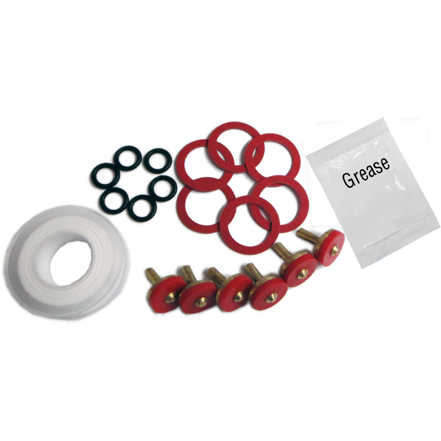 Kinetic 6 Piece 12mm Brass Premium Tap Repair Kit, Hot & Cold