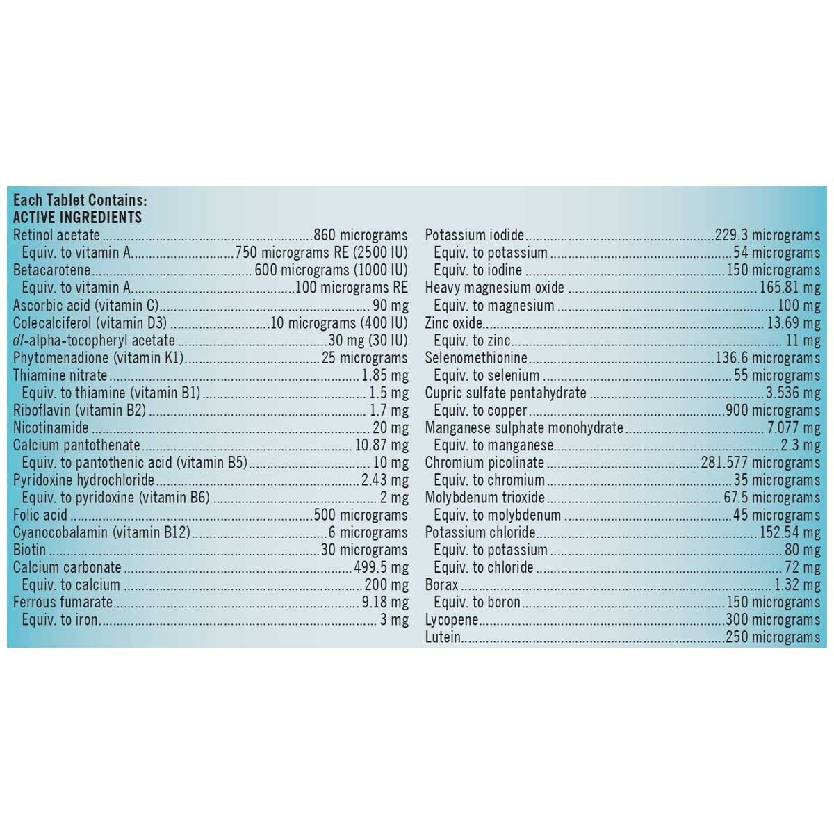 Kirkland Signature Daily Multivitamin 250 Tablets | Supports Healthy Bones & Teeth | Gluten & Lactose Free | High-Quality Dietary Supplement