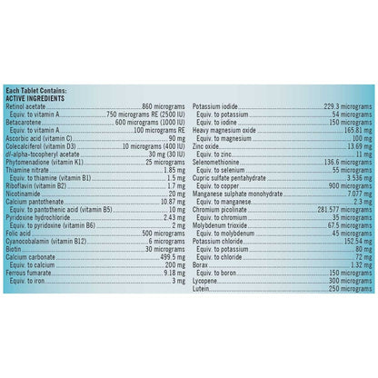 Kirkland Signature Daily Multivitamin 250 Tablets | Supports Healthy Bones & Teeth | Gluten & Lactose Free | High-Quality Dietary Supplement
