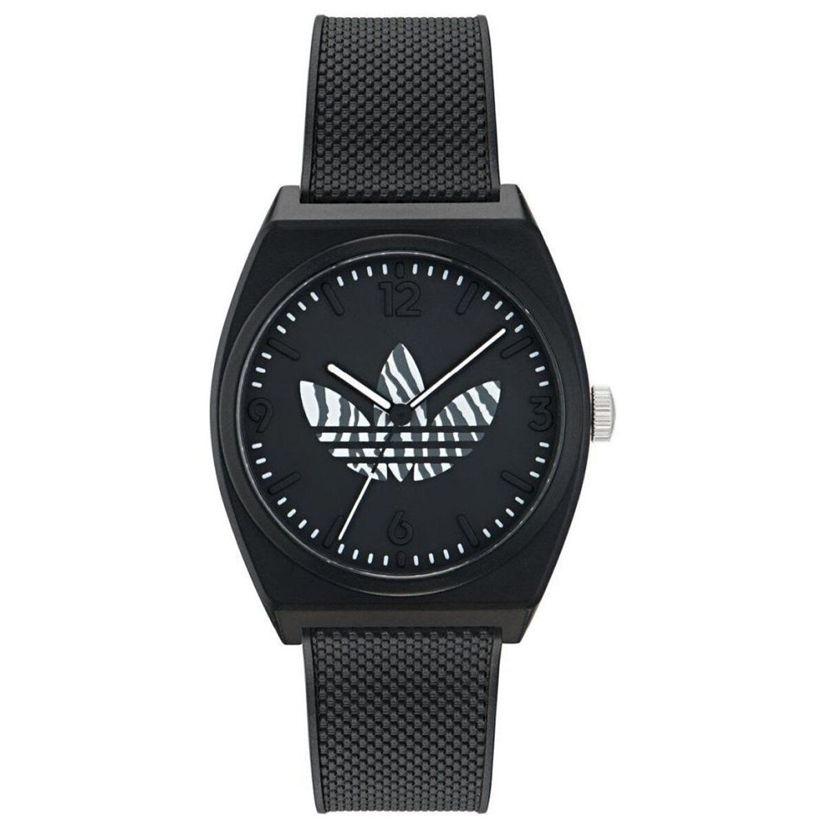 Adidas Originals Project Two Black Resin Strap Analogue Watch AOST23551