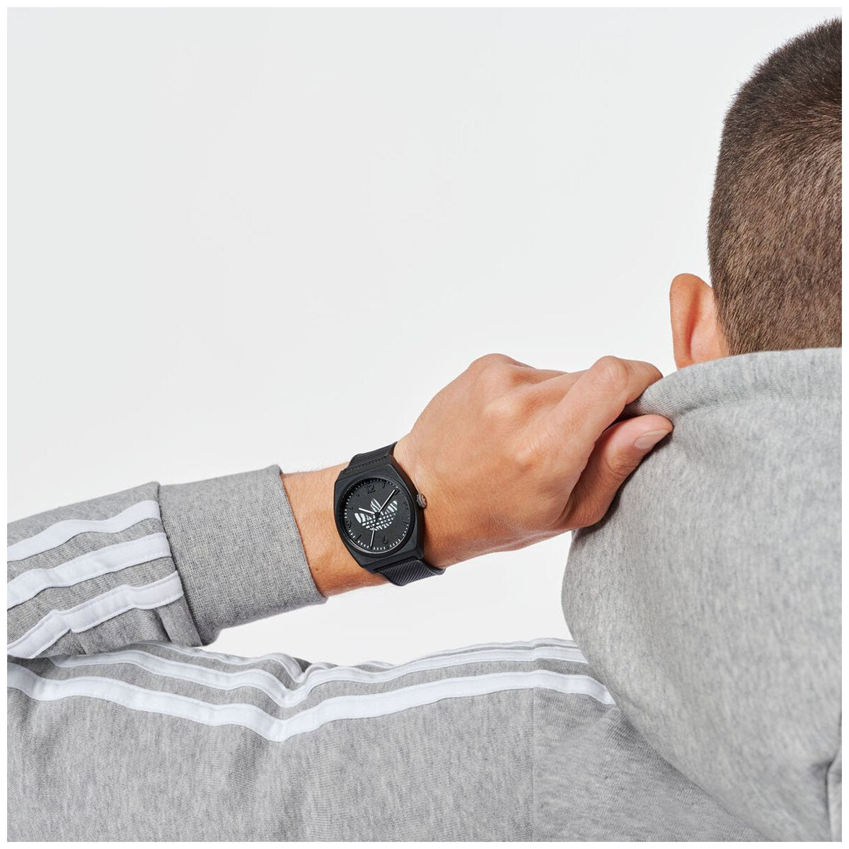 Adidas Originals Project Two Black Resin Strap Analogue Watch AOST23551