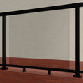 PEAK Black Aluminium Deck Balustrade Heavy Duty Base Rail Support 2 Pack