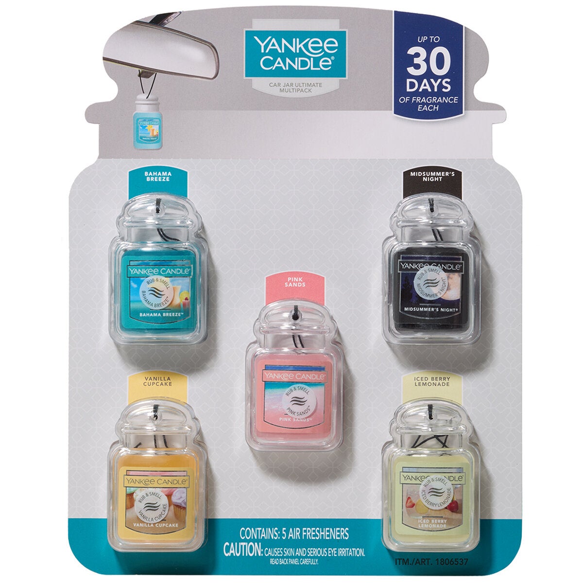 Yankee Candle 5 Pack Car Fragrance Variety Car Jar Ultimate Air Freshener