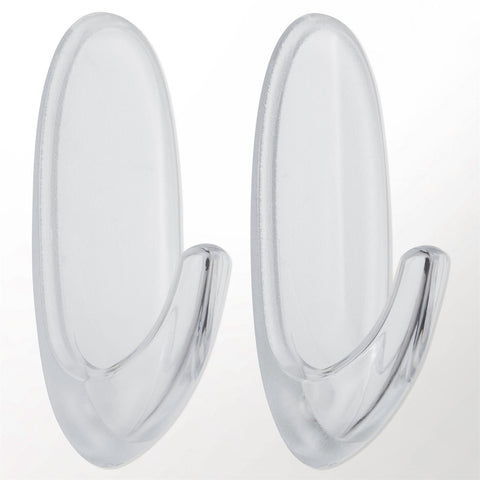 Command Small Clear Adhesive Wall Hooks - 2 Pack, Damage-Free