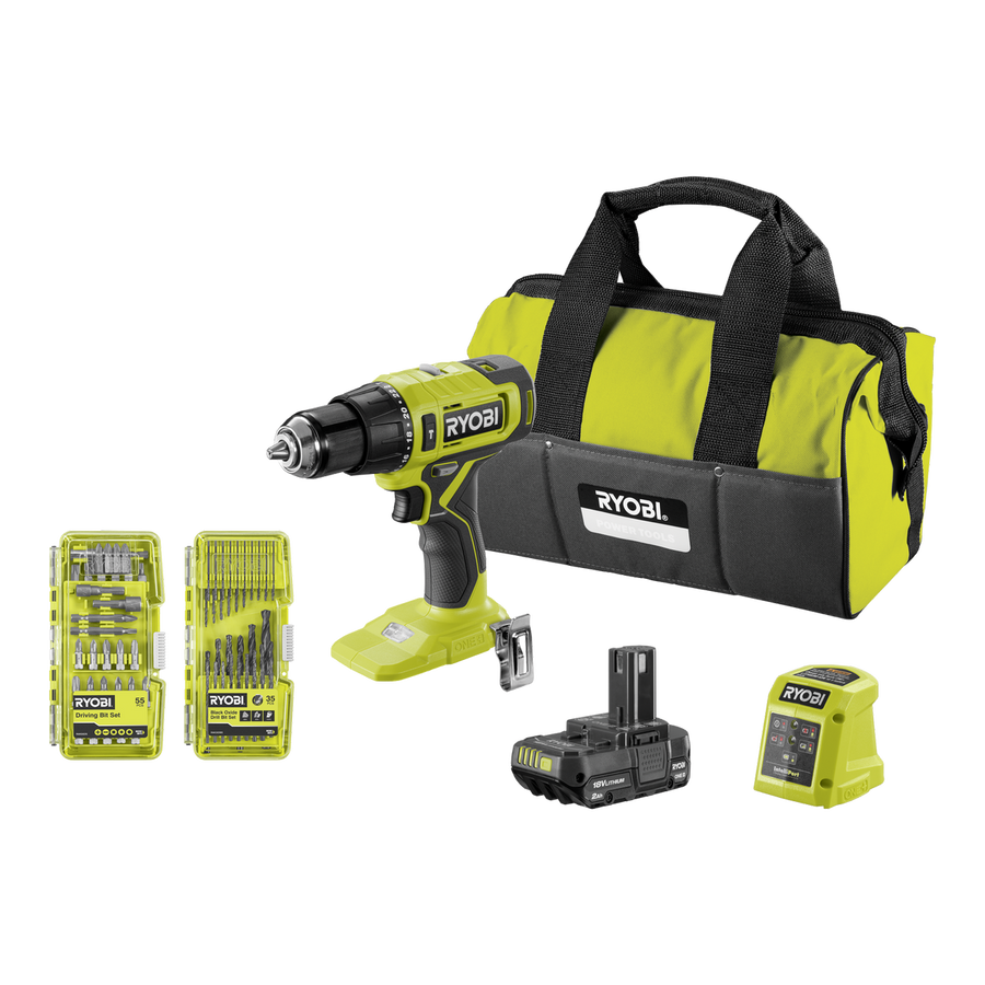 Ryobi 18V ONE+ Hammer Drill Kit - 2Ah Battery - 90 Accessories - 165mm x 220mm x 360mm - SuperSaverAU - view 1