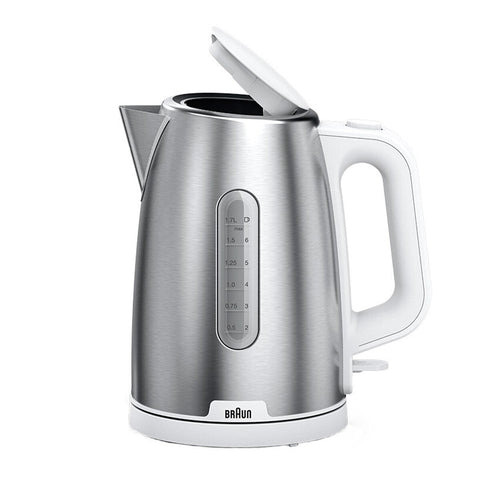 Braun Purshine Stainless Steel Kettle WK1500WH | Rapid Boil System, Double Scale Water Window, Fast Boiling - 1.7L - SuperSaverAU - view 2