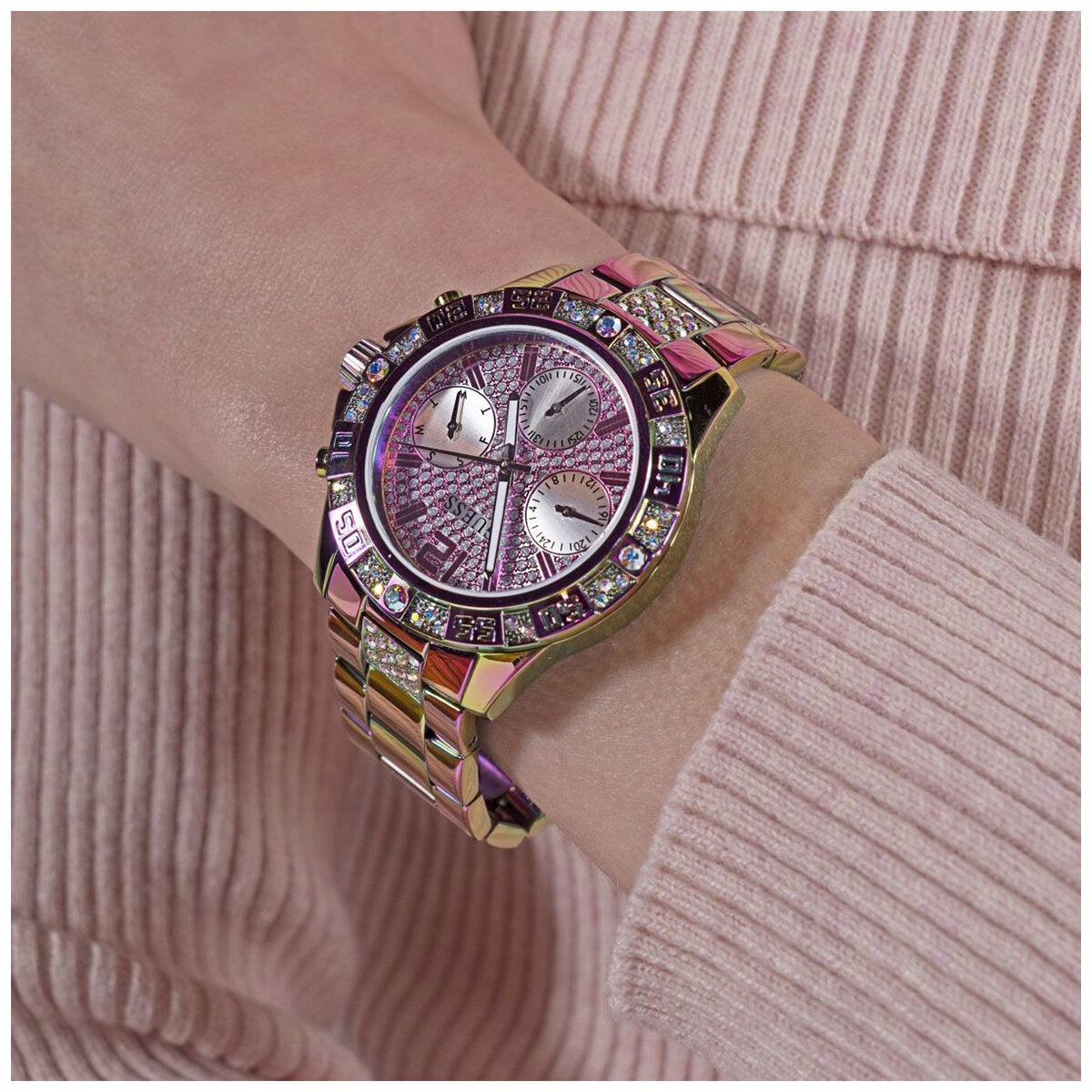 GUESS Majesty Iridescent Tone Women's Watch GW0771L4 Water Resistance 5 ATM