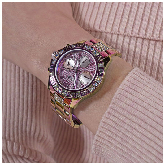 GUESS Majesty Iridescent Tone Women's Watch GW0771L4 Water Resistance 5 ATM