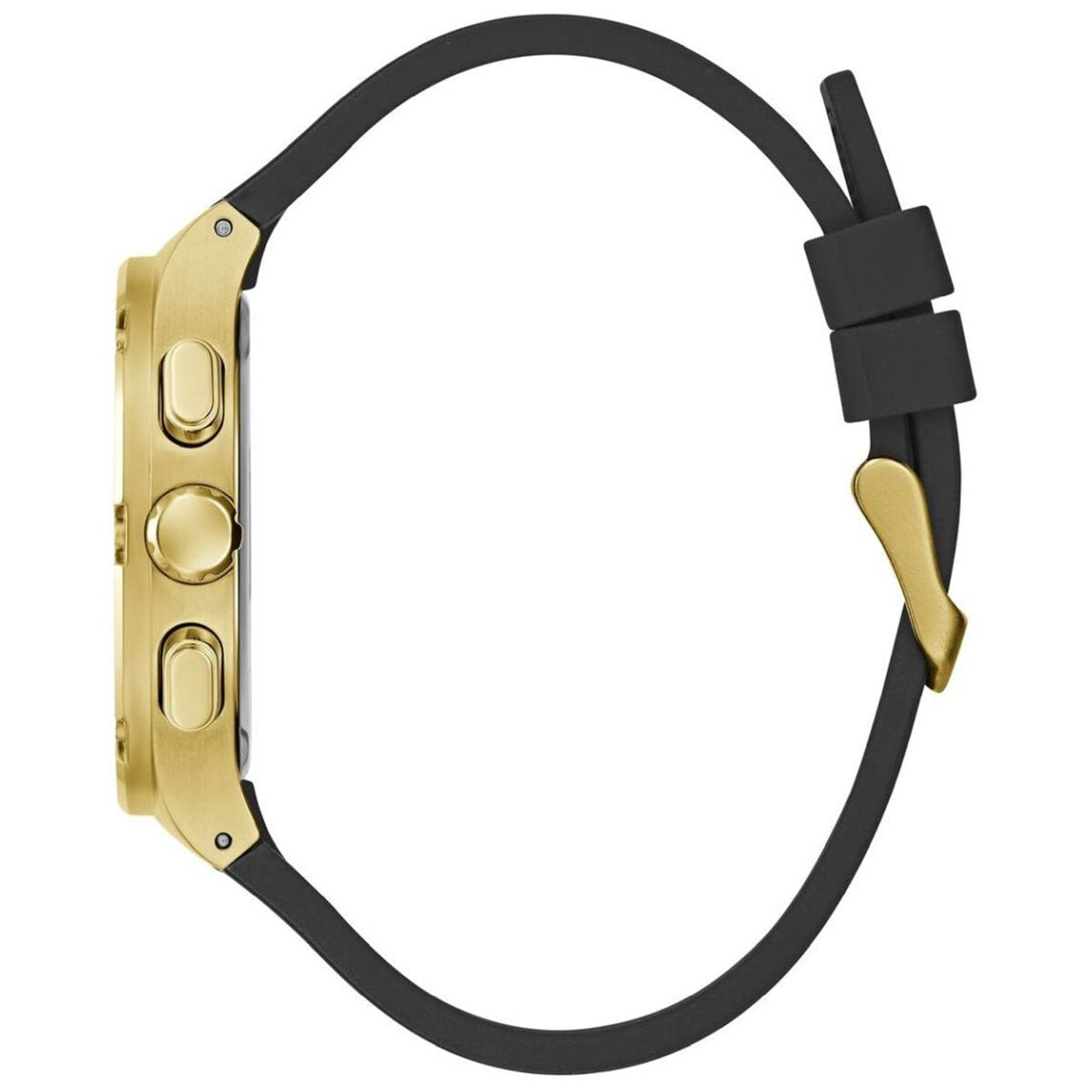 GUESS Men's Watch GW0571G3 Green Dial Black Silicone Strap 5 ATM Water Resistance