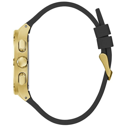 GUESS Men's Watch GW0571G3 Green Dial Black Silicone Strap 5 ATM Water Resistance