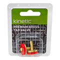 Kinetic 12mm Premium Brass Tap Valve 2 Pack