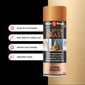 White Knight Super Brass 300g Satin Spray Paint Metallic Finish for Metal