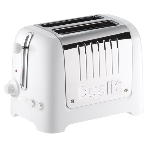 Dualit 2 Slot Lite Toaster White DU26209 with Extra Wide Slots, Bagel & Defrost Functions - SuperSaverAU - view 2