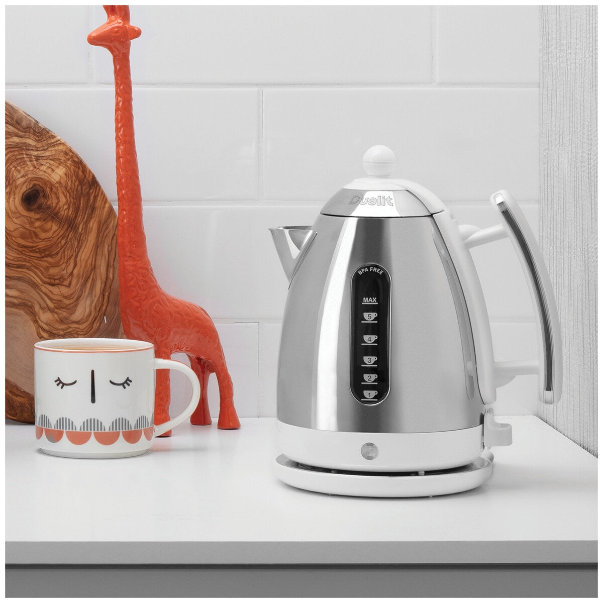 Dualit Lite Jug Kettle 1.5L Gloss White DU72041 Fast Boil & Easy Pour - SuperSaverAU - view 1
