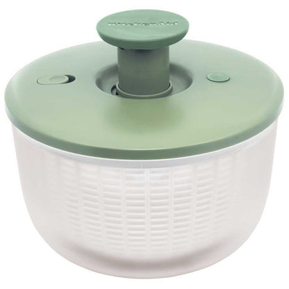 KitchenAid Salad Spinner Pistachio - Clean, Dry, Serve Produce - One-Handed Pump Mechanism - Nonslip Base - BPA Free