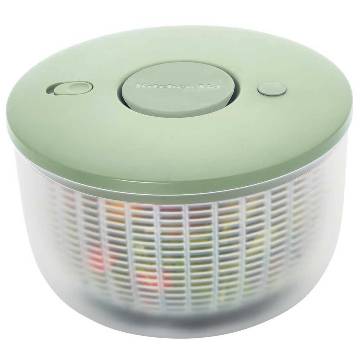 KitchenAid Salad Spinner Pistachio - Clean, Dry, Serve Produce - One-Handed Pump Mechanism - Nonslip Base - BPA Free