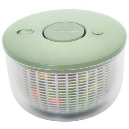 KitchenAid Salad Spinner Pistachio - Clean, Dry, Serve Produce - One-Handed Pump Mechanism - Nonslip Base - BPA Free