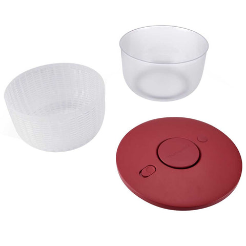 KitchenAid Salad Spinner Red - Clean, Dry, Serve Produce - One-Handed Pump Mechanism - Nonslip Base - BPA Free - SuperSaverAU - view 2