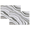 Riviera Homes Marble Print Bath Mat 2 Pack Grey 40 x 60cm - Plush, Super Soft, Machine Washable, Non Skid - SuperSaverAU - view 1