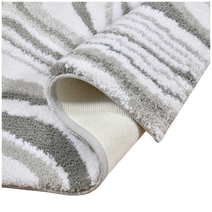 Riviera Homes Marble Print Bath Mat 2 Pack Grey 40 x 60cm - Plush, Super Soft, Machine Washable, Non Skid