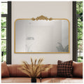 Life In Style Antique Gold Wall Mirror 960x660mm with Scroll Decoration - SuperSaverAU - view 1