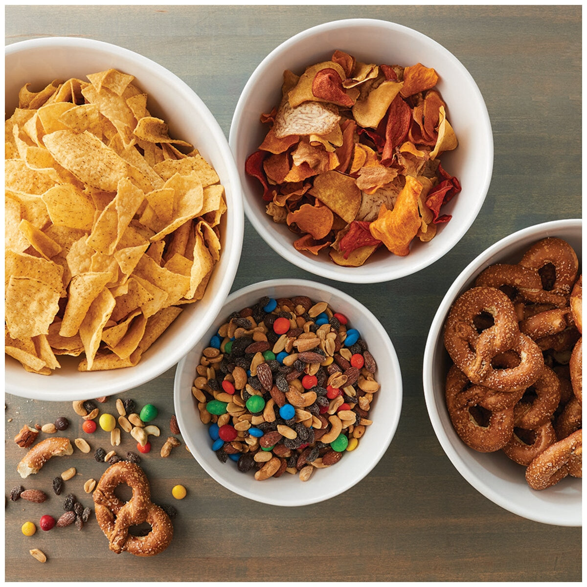 Pandex Ombre Mixing Bowls With Lids 4 Piece Set Grey - 100% Melamine, Heavy Weight, Dishwasher Safe, Lids Included