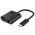 Belkin USB-C Ethernet Adapter INC019BTBK 100W Power Delivery Gigabit Ethernet 2-Year Warranty - SuperSaverAU - view 1