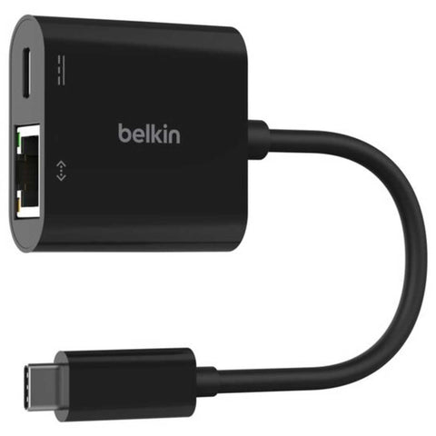 Belkin USB-C Ethernet Adapter INC019BTBK 100W Power Delivery Gigabit Ethernet 2-Year Warranty - SuperSaverAU - view 2