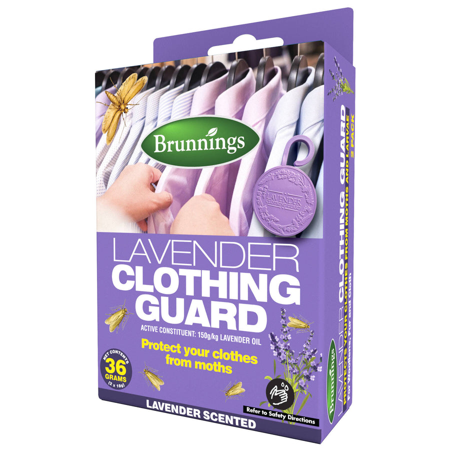 Brunnings Lavender Clothing Guard Moth Repellent Hanging Disk Indoor 2 Pack